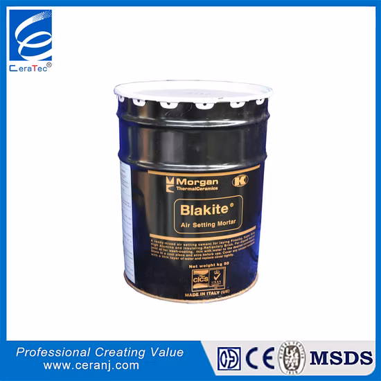 Mortero refractario de aislamiento térmico de alta temperatura